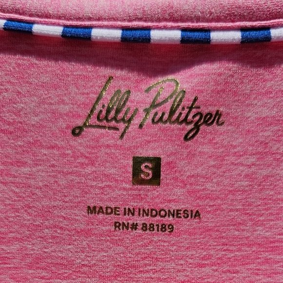 Lilly Pulitzer Heathered Confetti Pink Dune UPF 50+ Short Sleeve Polo Dress EUC - Picture 4 of 6